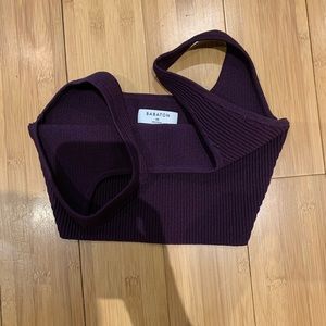 Babaton cropped knit squareneck cropped tank from Aritzia